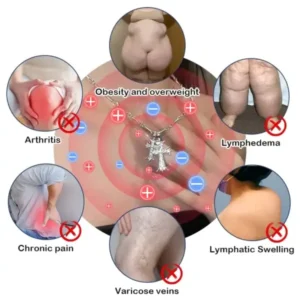 Lymphatic Magnetic Therapy Cross Design Diamond Necklace